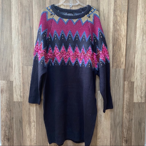 solutions Dresses & Skirts - Solutions Sequin Sweater Dress L